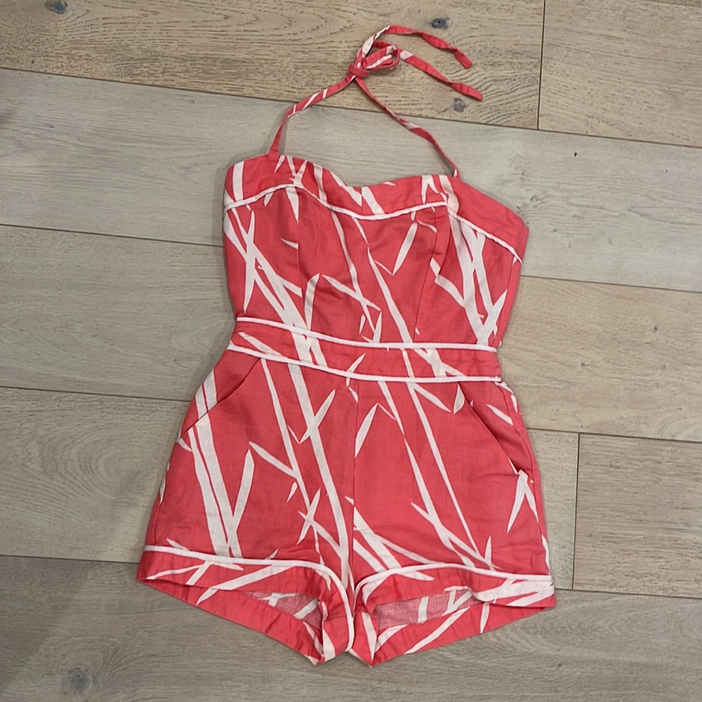 TROPICAL CORAL ROMPER HALTER
